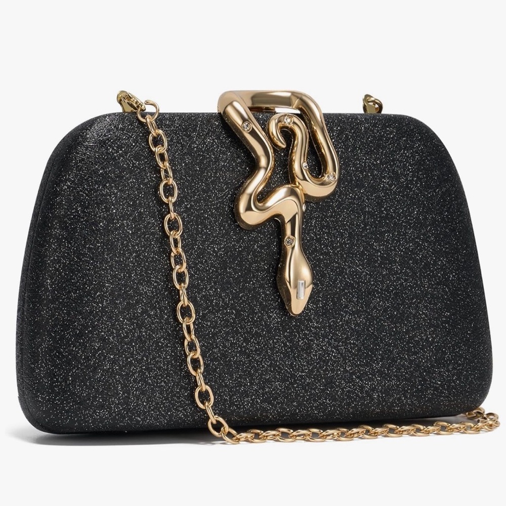 Elegant Black and Gold Chain Bag